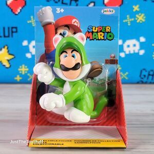 Super Mario Bros Cat Luigi 2.5" Nintendo Collectible Action Figure New